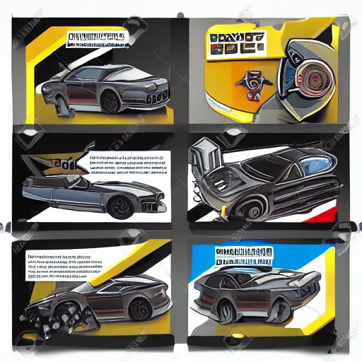 Image similar to car engine, car parts concept, card, comic page, realistic fortnite, ui card