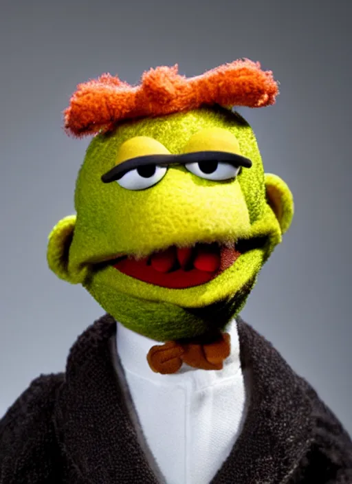 Image similar to studio portrait still of muppet!!!!! gordon freeman!!!!!! as a muppet muppet as a muppet, 8 k, studio lighting, key light,