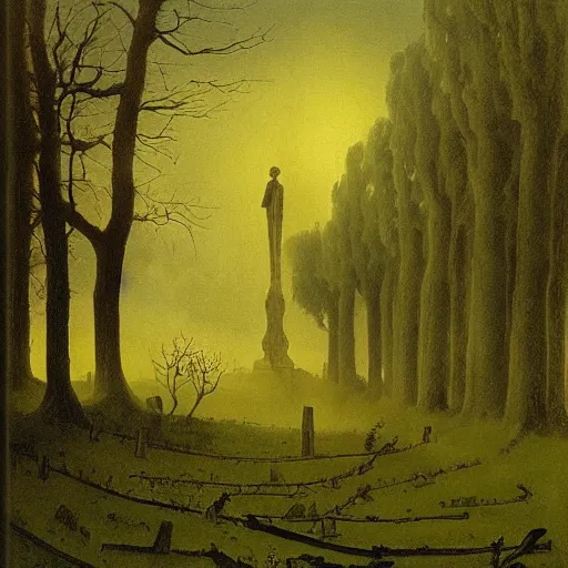 Prompt: Spirit of the Cemetery by Caspar David Friedrich