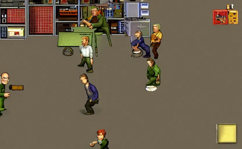 Prompt: Breaking Bad the game, PS1 Screenshot