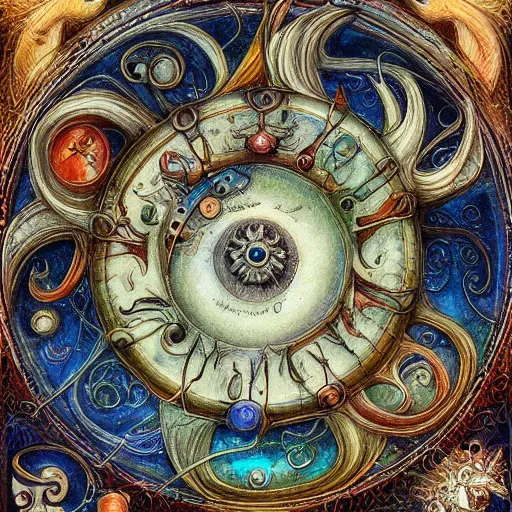 Image similar to detailed and sharp piscesthe fishes artistic zodiac artwork, mystic style, detailed, 8 k, detailed, symmetrical, by brian froud