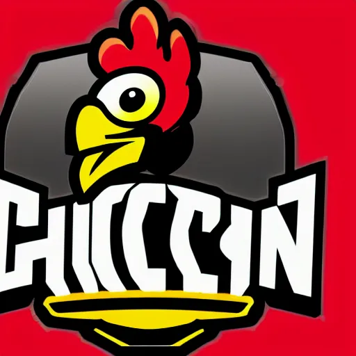 Prompt: A logo for a chicken gaming twitch channel.