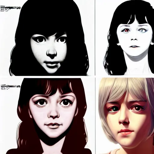 Image similar to famous young actress with bored eyes and dark circles staring into your soul. underground box office hit, comedy and seventies italian horror movie, unreal engine, intricate, ultra detailed 8 k, ambient occlusion, best, cool, extremely beautiful and aesthetic shape of face and neck, art by hiroaki samura and ilya kuvshinov and rossdraws andy warhol