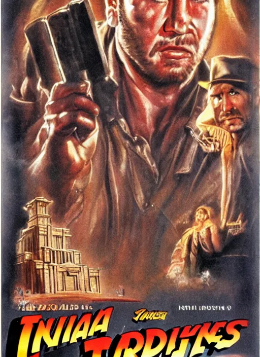 Image similar to 1 9 8 6 poster for indiana jones and the temple of boom