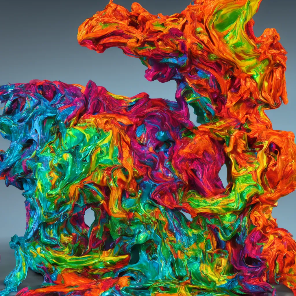 Image similar to painful pleasures by lynda benglis, octane render, colorful, 4 k, 8 k