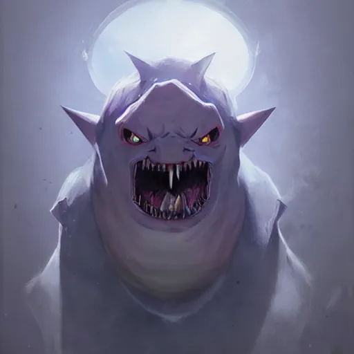 Prompt: [ a realistic gengar ] ghost pokemon, realistic portrait of a ghost pokemon by greg rutkowski