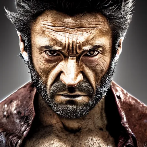 Prompt: the wolverine, butcher, zombie, full body shot by yousuf karsh, golden hour, realistic, body shot, sharp focus, 8 k high definition, insanely detailed, intricate, elegant