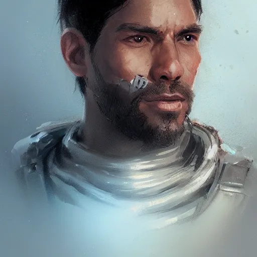 Image similar to portrait of a man by greg rutkowski, arlen fett, samoan features, short black hair, strong and tall, star wars expanded universe, he is about 3 0 years old, wearing tactical gear, digital painting, artstation, concept art, smooth, sharp foccus ilustration, artstation hq