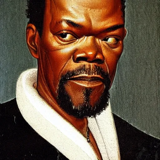 Image similar to a 1 6 0 0 s portrait painting of samuel l jackson