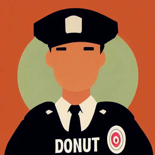 Image similar to “Donut police officer, digital art, 4k, award winning”