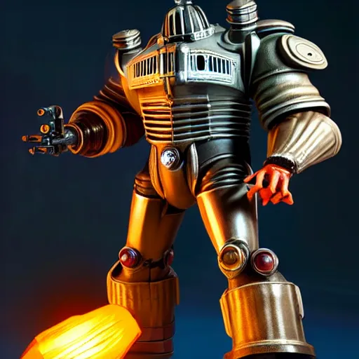 Prompt: big daddy from bioshock transformer action figure, collectible | | realistic shaded, fine details, realistic shaded lighting poster by greg rutkowski, diego gisbert llorens, magali villeneuve, artgerm, jeremy lipkin and rob rey