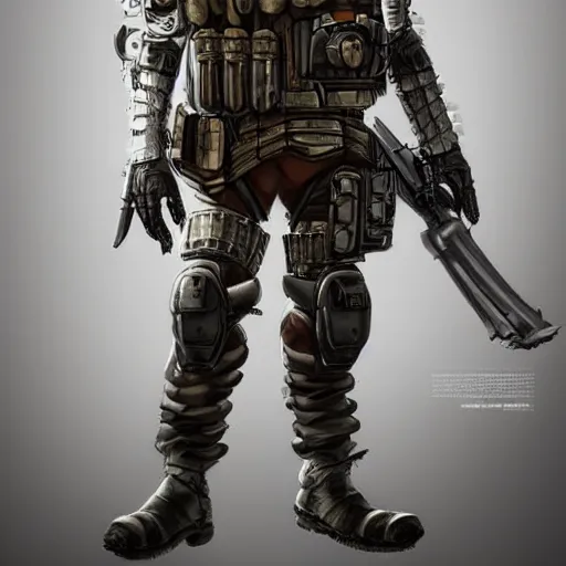 Prompt: a powered armored mercenary in the style of decopunk/dieselpunk Trending on artstation DeviantArt Pinterest Photorealistic HD 8k highlights and shadow detailed High Resolution