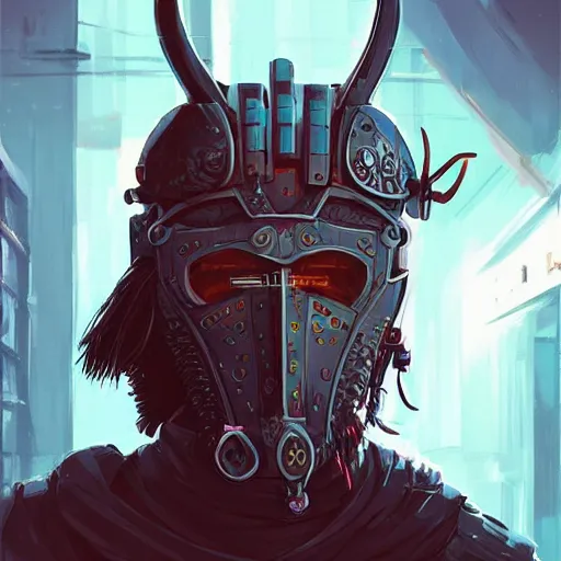 Image similar to cyberpunk viking helmet mask warrior goddess robot ninja fantasy, art gta 5 cover, official fanart behance hd artstation by jesper ejsing, by rhads, makoto shinkai and lois van baarle, ilya kuvshinov, ossdraws