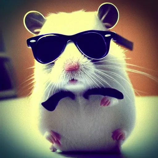 hipster hamster wearing skinny jeans and wearing ray | Stable Diffusion ...