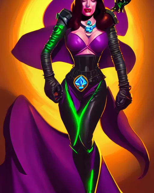 Prompt: queen machine, supervillain, villainess, pulp femme fatale, comic cover painting, masterpiece artstation. 8 k, sharp high quality artwork in style of wayne reynolds and don bluth, concept art by jack kirby, blizzard warcraft artwork, hearthstone card game artwork