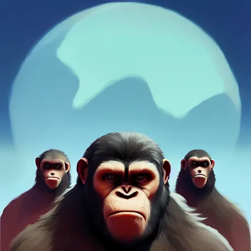 Image similar to face icon stylized minimalist planet of the apes, loftis, cory behance hd by jesper ejsing, by rhads, makoto shinkai and lois van baarle, ilya kuvshinov, rossdraws global illumination