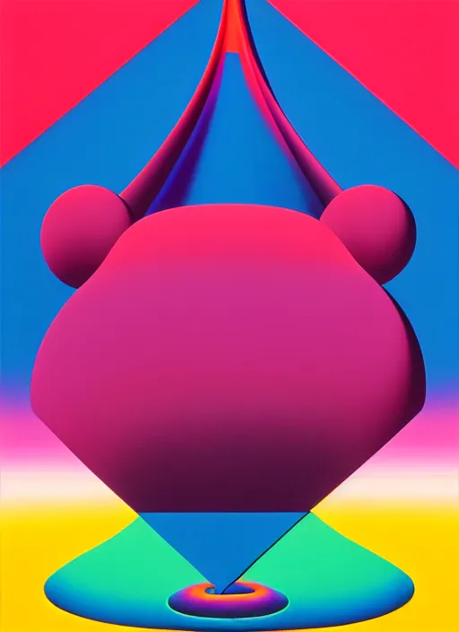 Prompt: abstract shapes by shusei nagaoka, kaws, david rudnick, airbrush on canvas, pastell colours, cell shaded, 8 k,