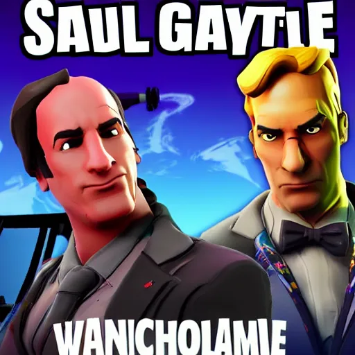 Image similar to saul goodman in the video game fortnite