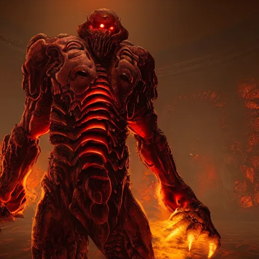 Image similar to monster from doom eternal