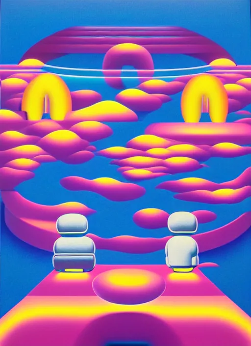 Prompt: office room by shusei nagaoka, kaws, david rudnick, airbrush on canvas, pastell colours, cell shaded, 8 k