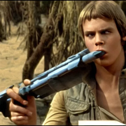 Image similar to a film still of teenage cain in star wars 1 9 7 7, realistic, photorealistic
