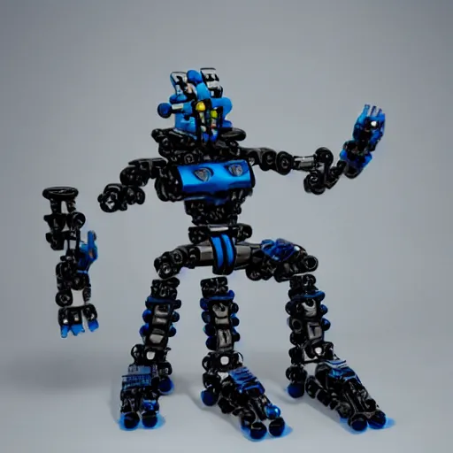 Image similar to a Bionicle with the face of Joe Biden