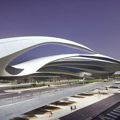 Image similar to Phoenix Sky harbor designed by Zaha Hadid