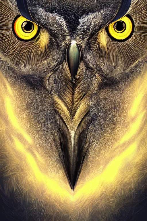 Image similar to radiant owl, highly detailed, digital art, sharp focus, trending on art station