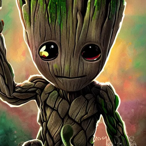 Diamond Painting - Groot in the Forest 