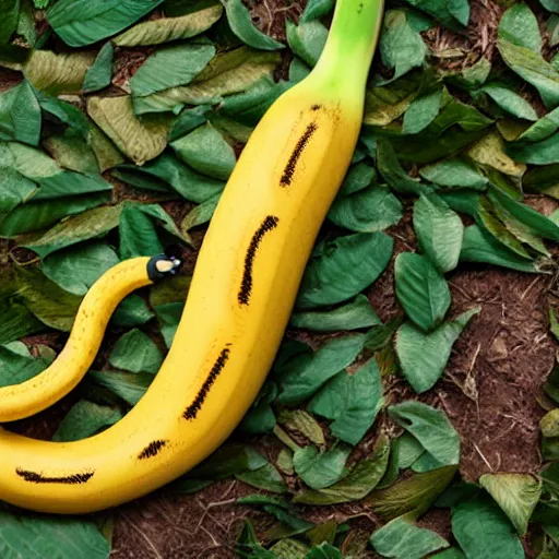 Image similar to a banana snake