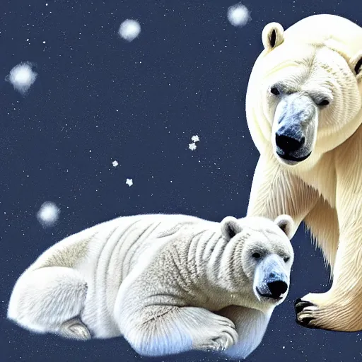 Image similar to Joe Manchin and a polar bear who are best friends, digital art