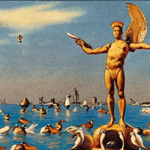 Image similar to The duck colossus of Rhodes