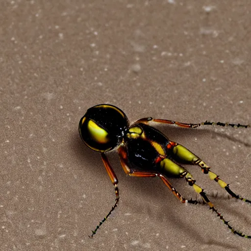 Prompt: award winning photograph of a golden black widow, highly detailed, hyper realistic, trending on artstation 8 k