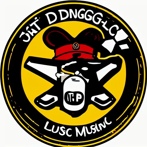 Image similar to logo for sgt dingo, the musician, rendered, rasterized, clean lines