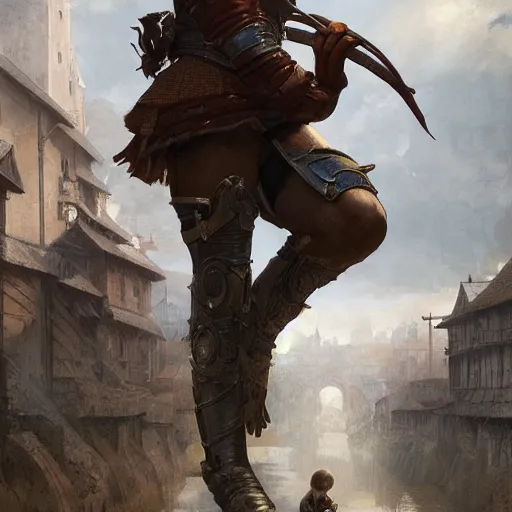 Image similar to a boy training to be a warrior painting, ultra realistic, concept art, intricate details, eerie, highly detailed, medieval town, photorealistic, octane render, 8 k, unreal engine. art by artgerm and greg rutkowski and alphonse mucha