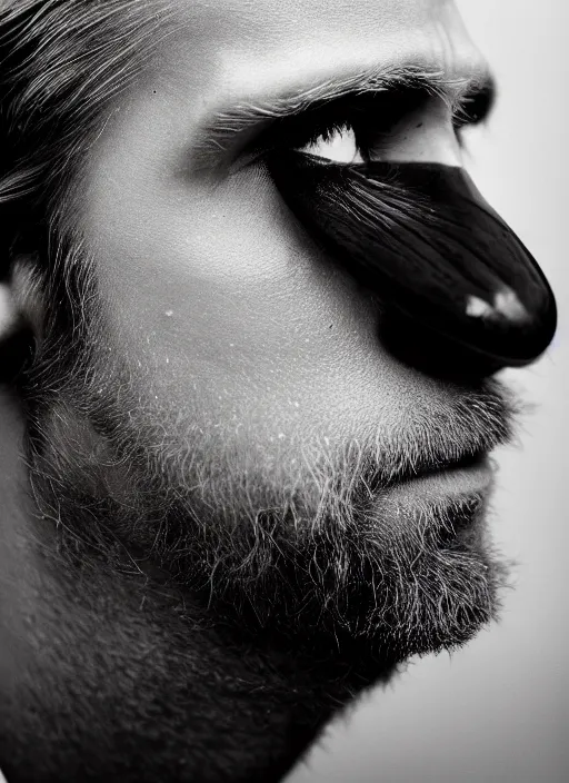 Image similar to portrait of humanoid goose ryan gosling a beak, natural light, sharp, detailed face, magazine, press, photo, steve mccurry, david lazar, canon, nikon, focus