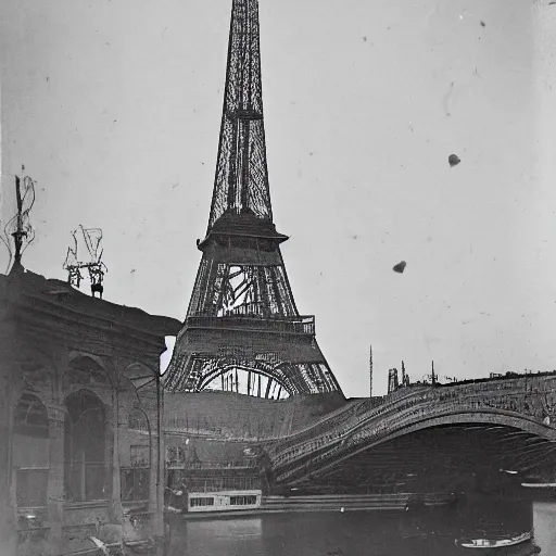 Image similar to the Eiffel Tower, photographed on November 23rd, 1888 during its construction