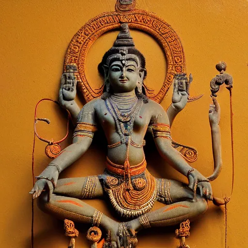 Image similar to highly detailed ancient Hindu statue nataraja shiva. 4K high quality museum collection photograph