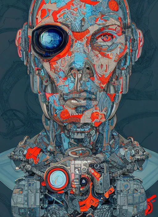 Image similar to cyborg by James Jean