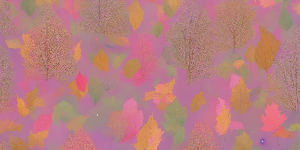 Image similar to breathtaking detailed pattern pastel colors of autumn theme, by hsiao - ron cheng, bizarre compositions, exquisite detail, 8 k