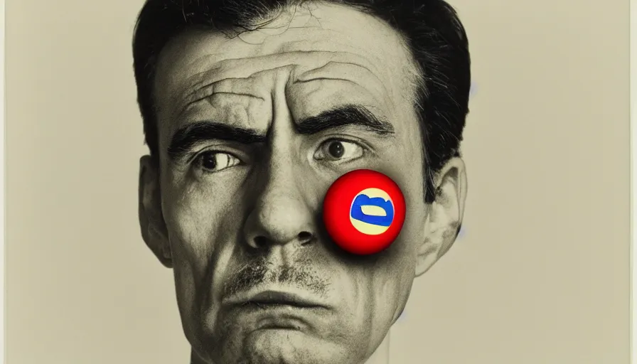 Image similar to portrait of super mario, sad, by irving penn