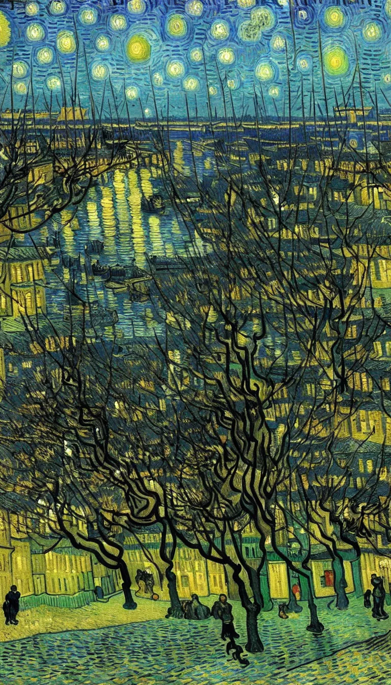 Prompt: calcutta by van gogh