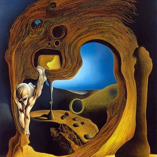 Image similar to A portal to another universe by Salvador Dali