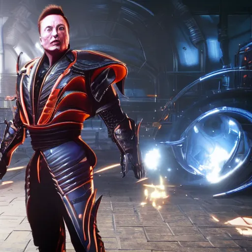 Prompt: Elon Musk in Mortal Kombat 11