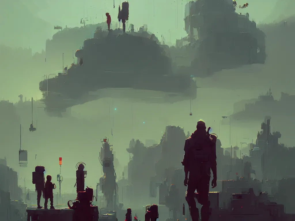 Image similar to judgment day, artstation, by atey ghailan, ismail inceoglu, michal lisowski