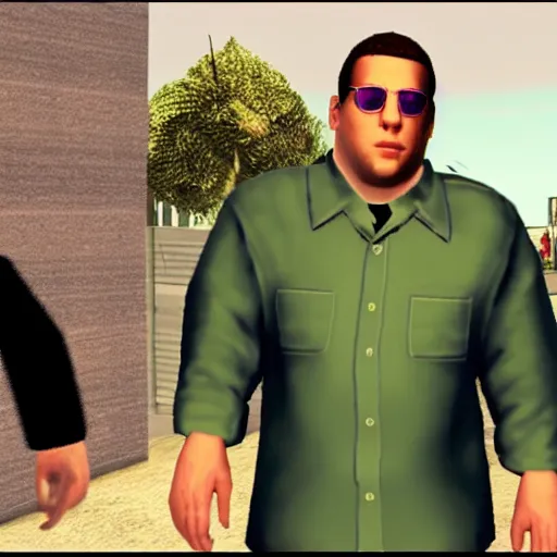 Image similar to jonah hill as a gta san andres character