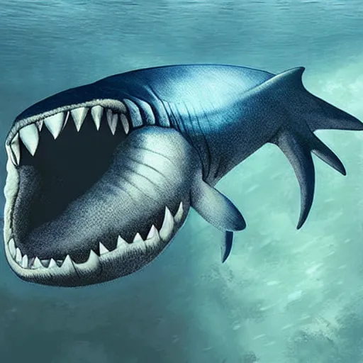 Prompt: Giant Megalodon shart , Gigalodon