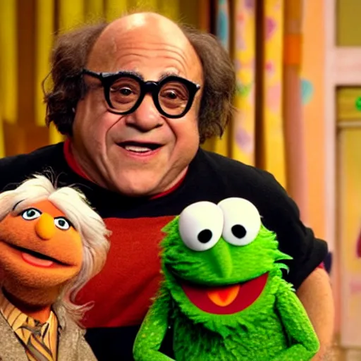 Prompt: Danny Devito as a muppet in sesame street, 8k resolution, full HD, cinematic lighting, award winning, anatomically correct