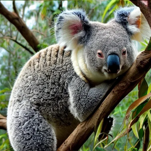 Image similar to Koala-Armadillo Hybrid