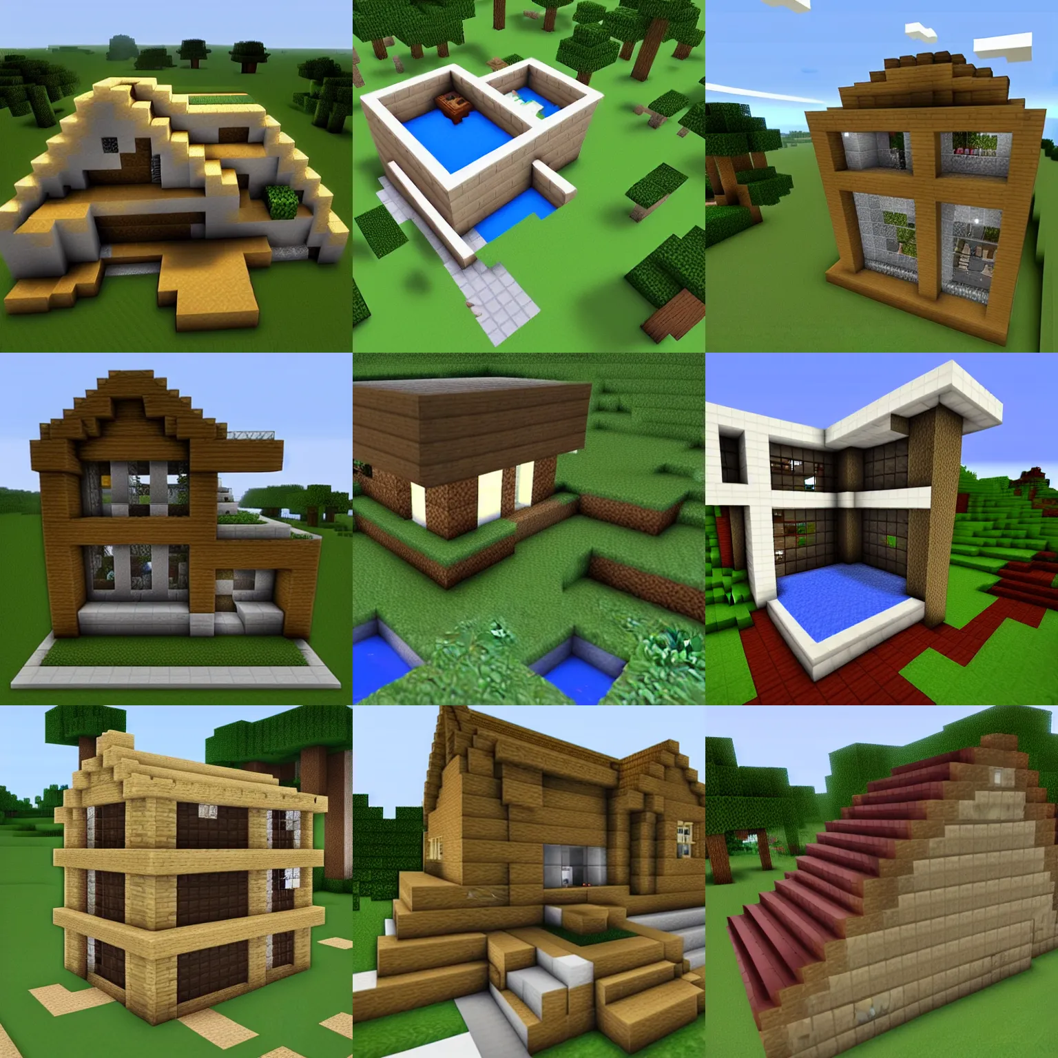 Prompt: a simple minecraft house